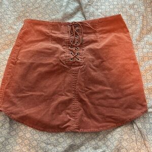Corduroy straight leg skirt
